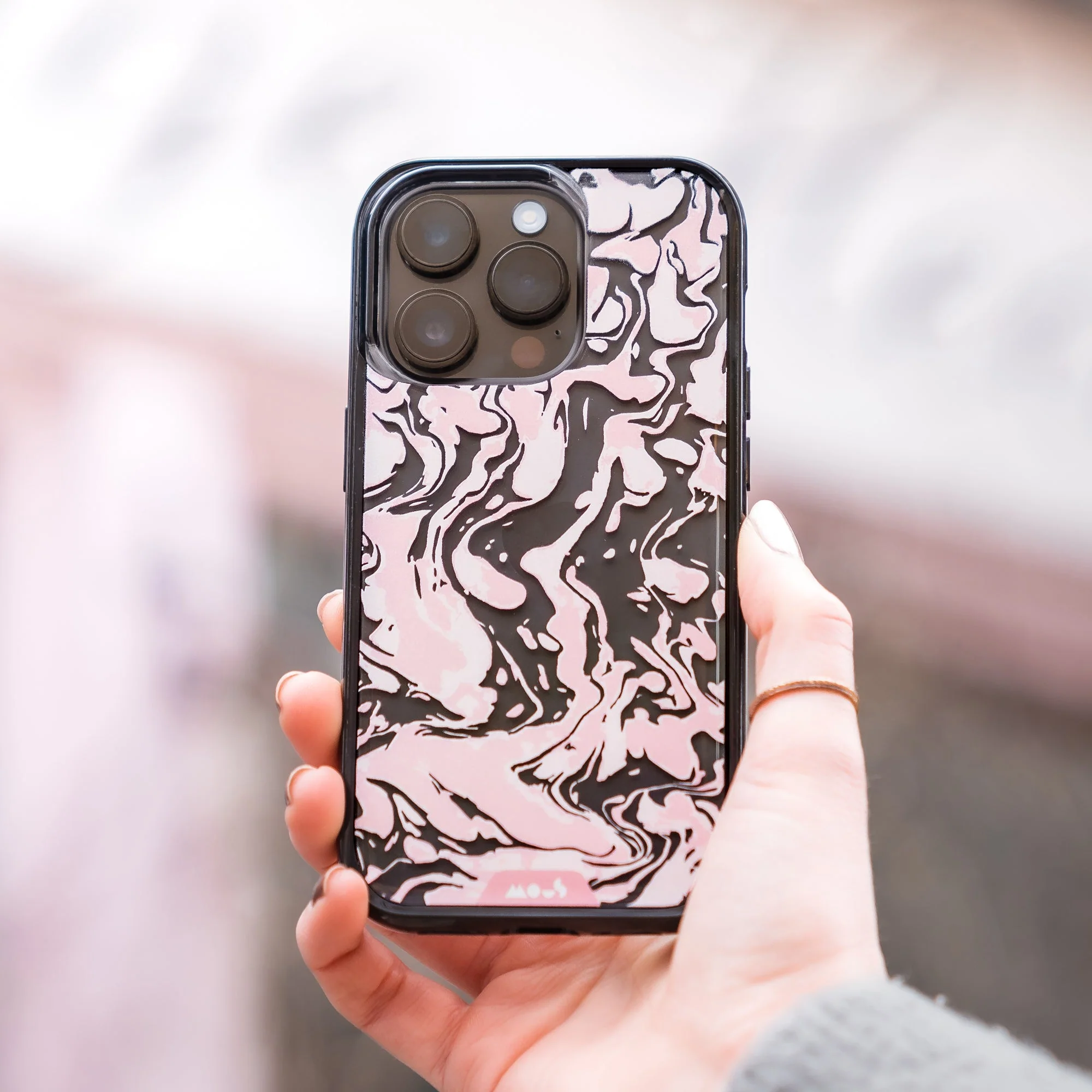Dusky Pink Protective Phone Case - Marbled - Image 7