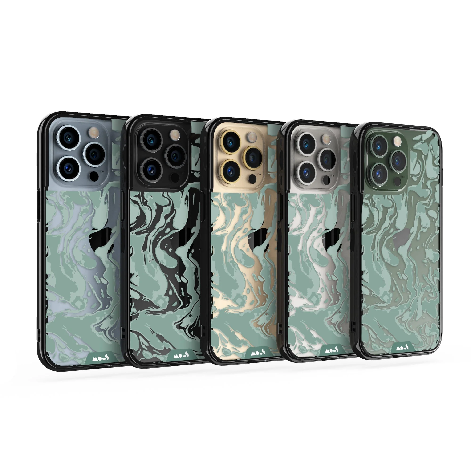 Sage Green Protective Phone Case - Marbled - Image 24