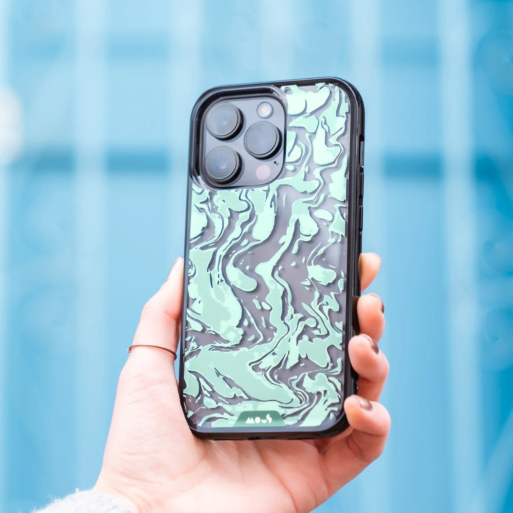 Sage Green Protective Phone Case - Marbled - Image 7