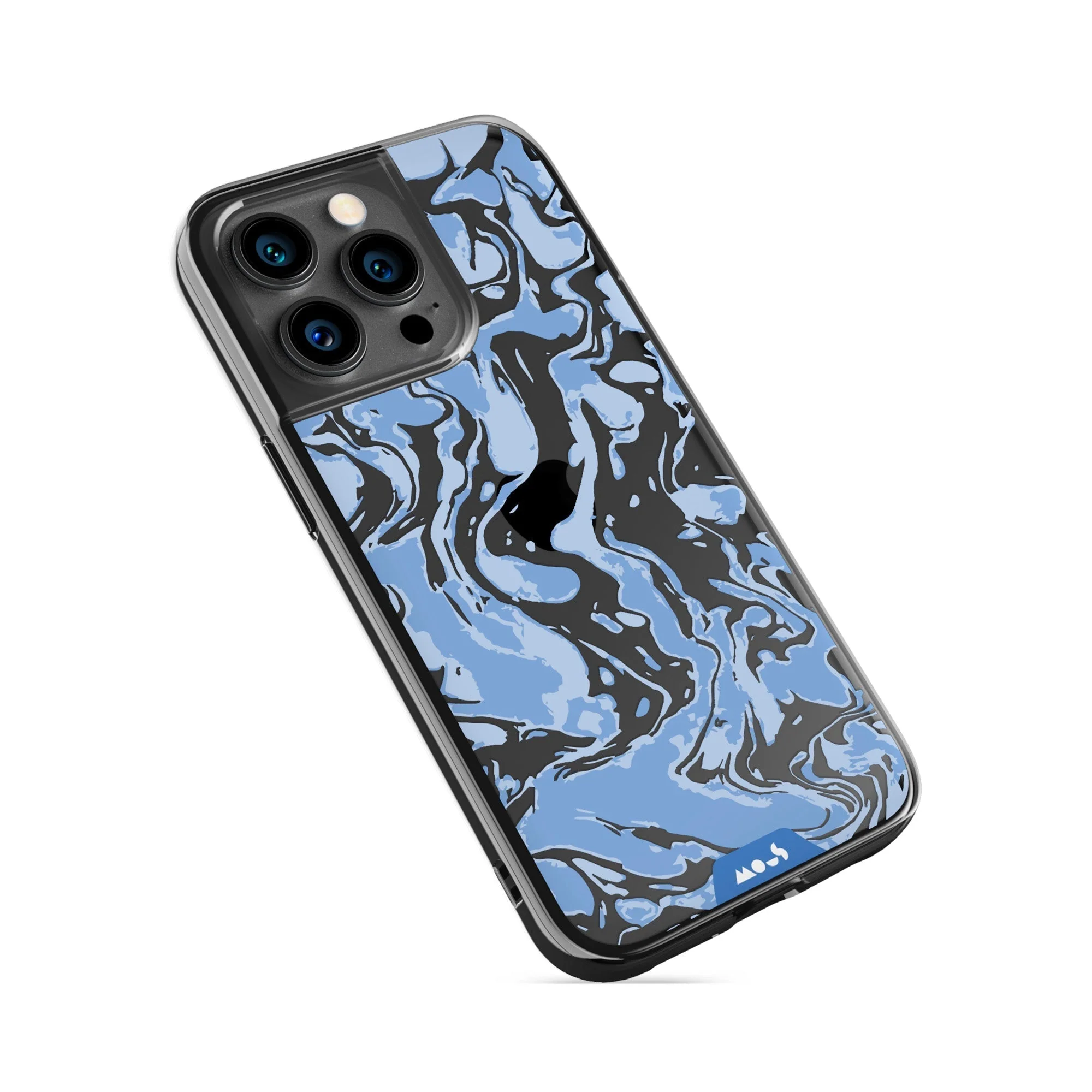 Sky Blue Protective Phone Case - Marbled - Image 17