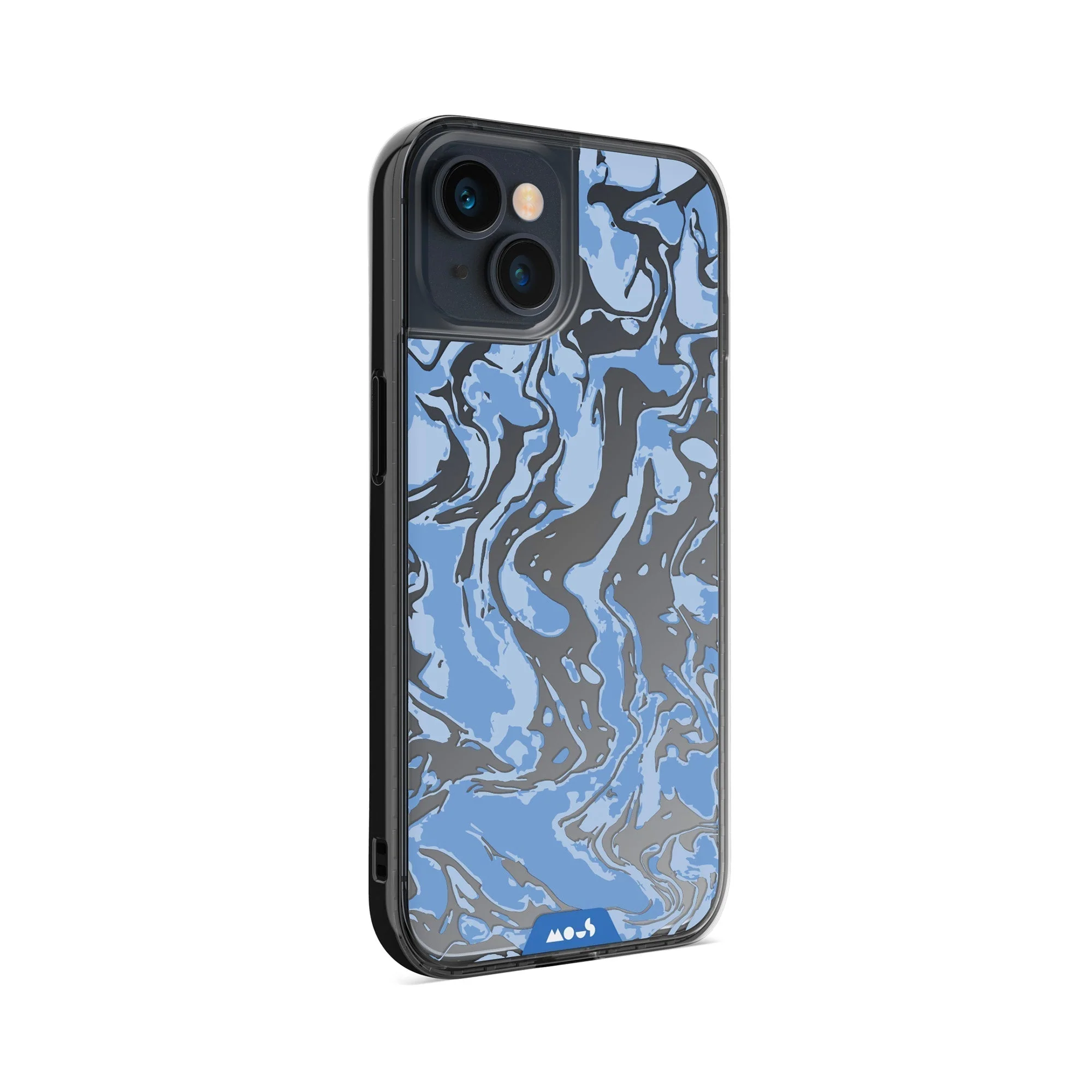 Sky Blue Protective Phone Case - Marbled - Image 8
