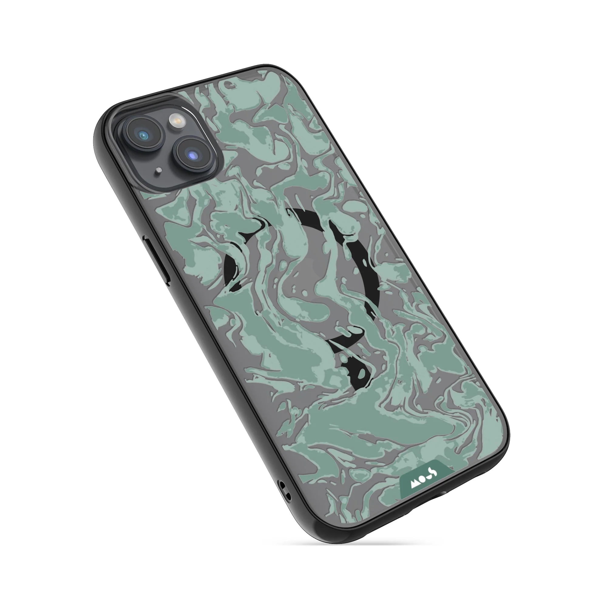 Sage Green Protective Phone Case - Marbled MagSafe - Image 6
