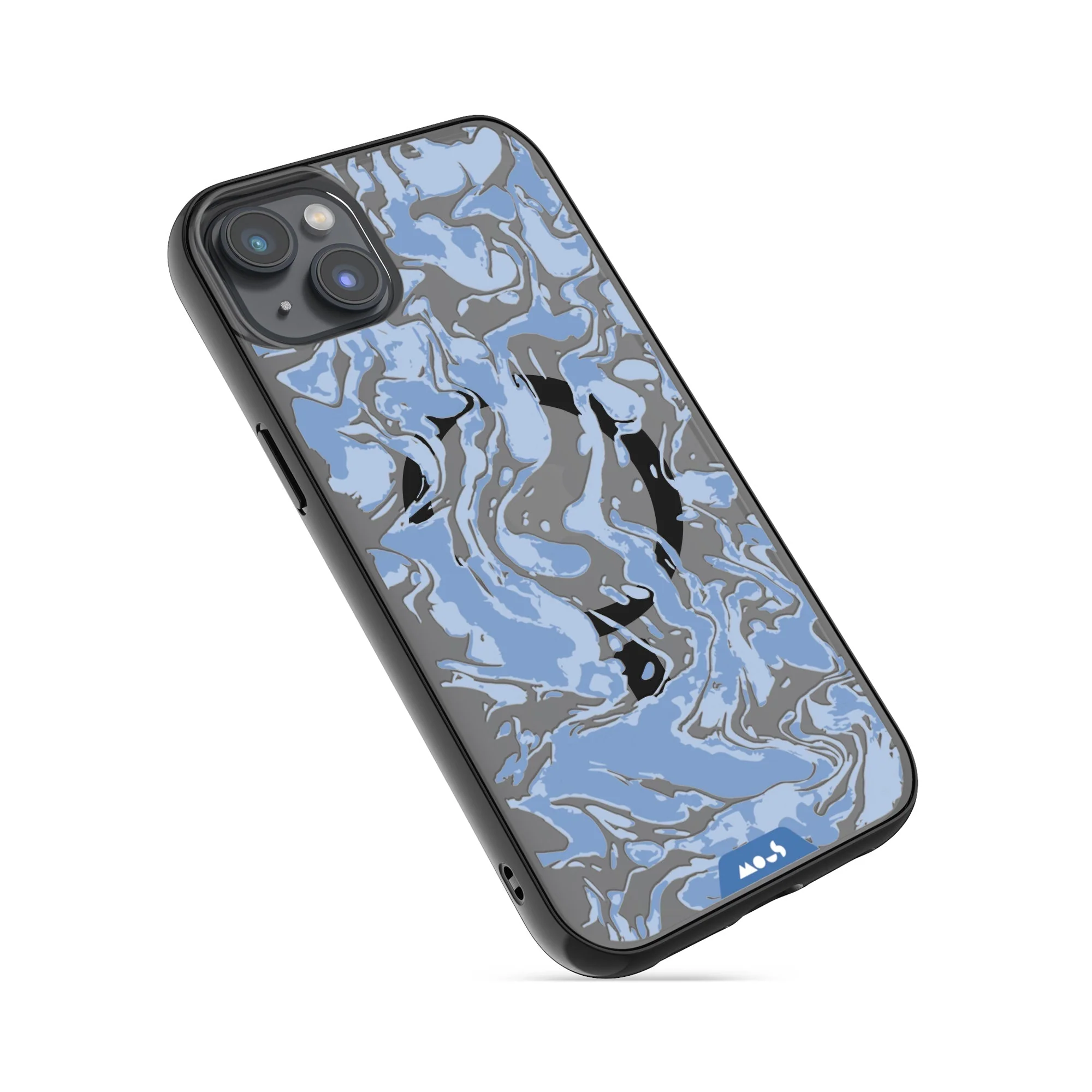Sky Blue Protective Phone Case - Marbled MagSafe - Image 10