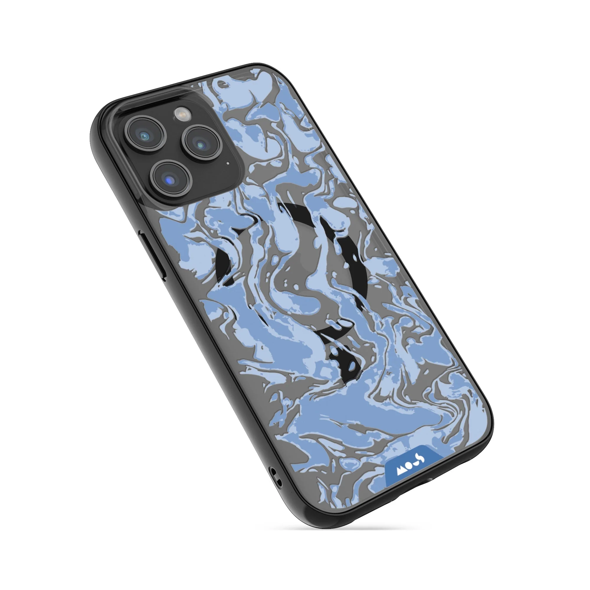 Sky Blue Protective Phone Case - Marbled MagSafe - Image 6