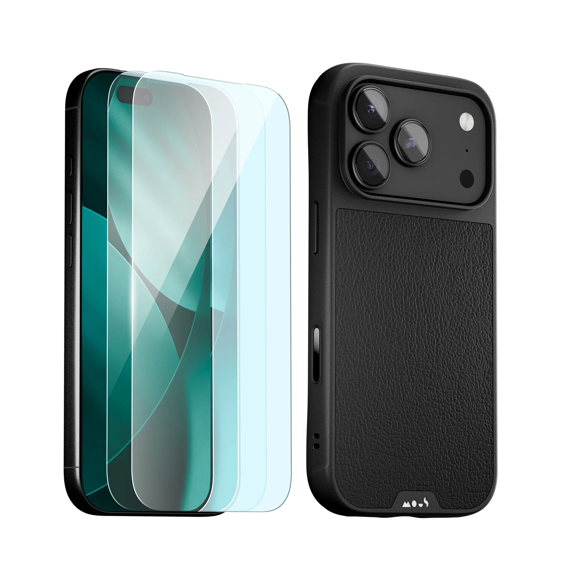 Black Leather Protective Case and Screen Protector - Apple Essentials Kit - Image 10