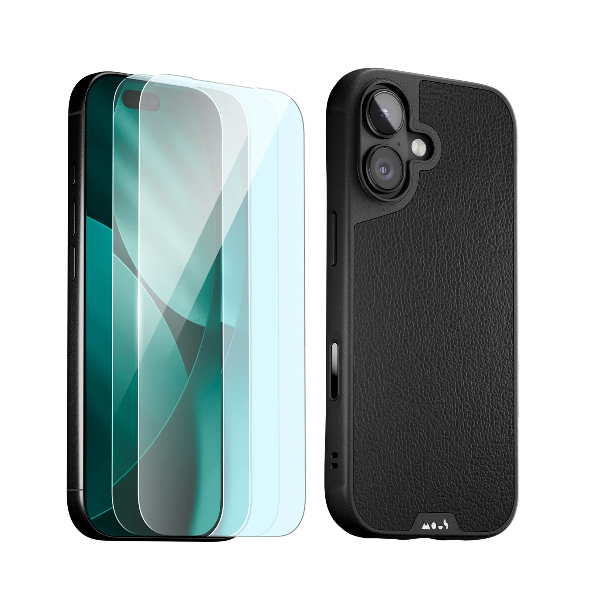 Black Leather Protective Case and Screen Protector - Apple Essentials Kit - Image 11