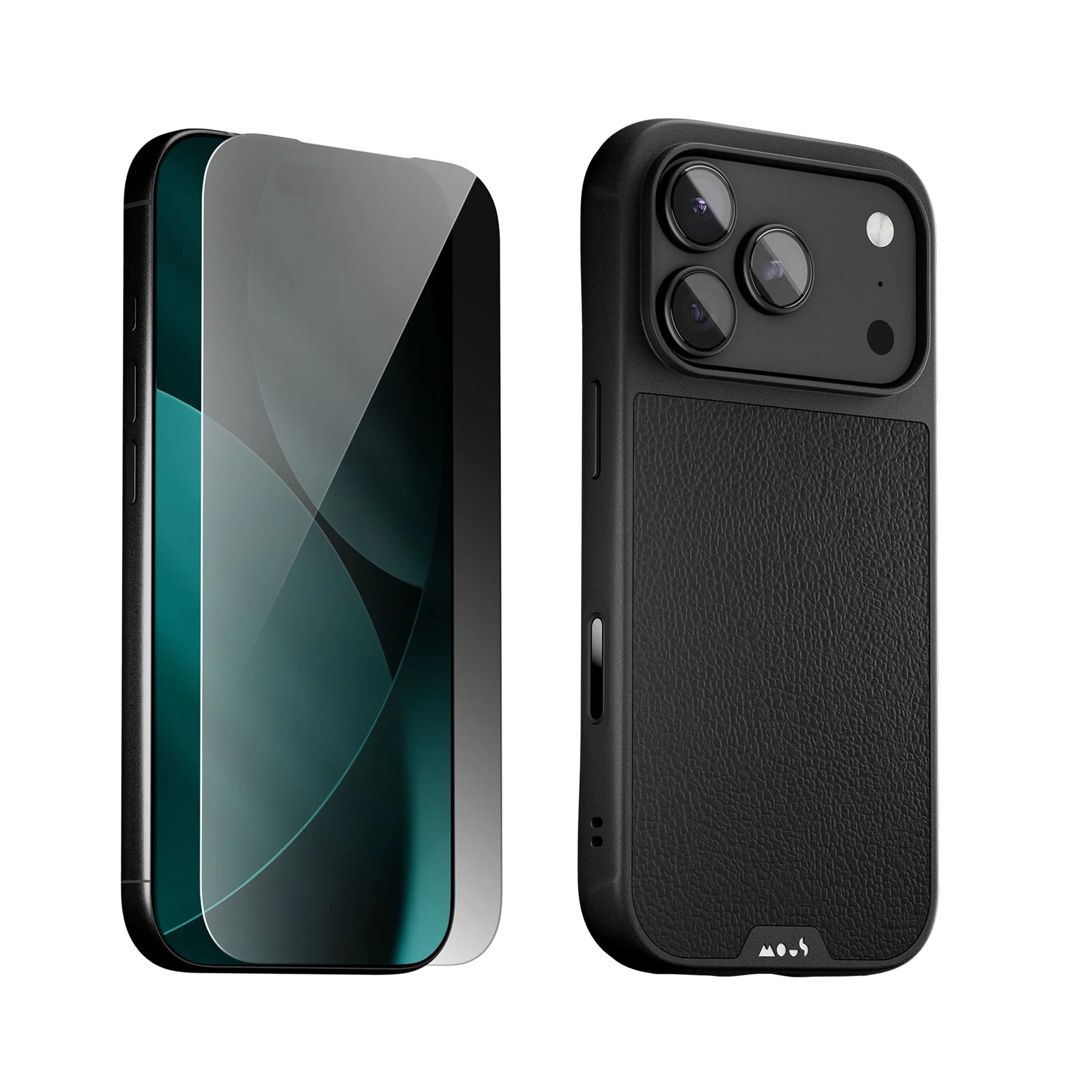 Black Leather Protective Case and Screen Protector - Apple Essentials Kit - Image 4