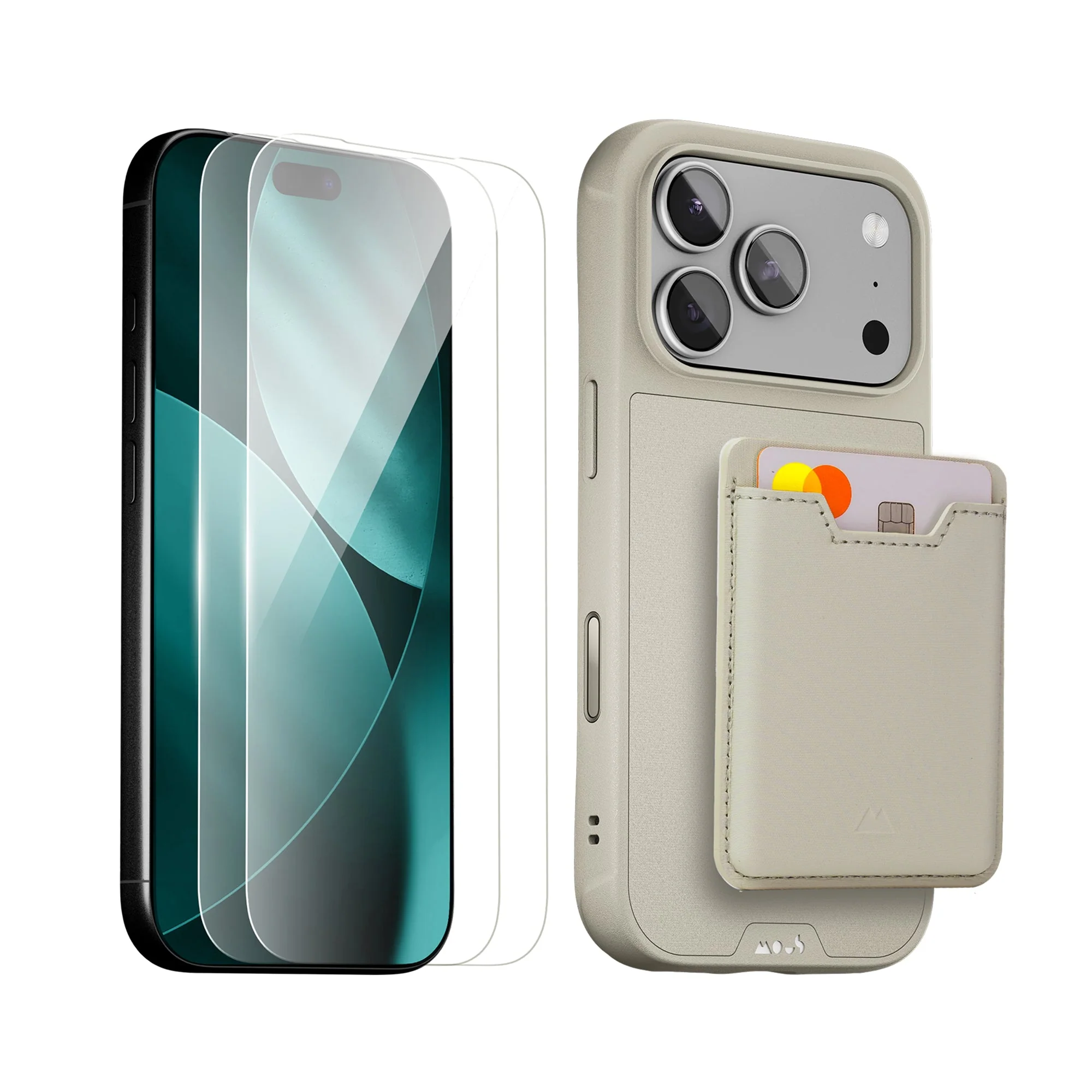 Stone Protective Case, Screen Protector and Card Wallet - Apple Starter Kit - Image 3